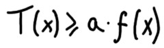 Mathematical definition of T(x) = Big-Omega(f(x))