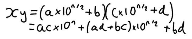 Expressing x*y with a, b, c and d